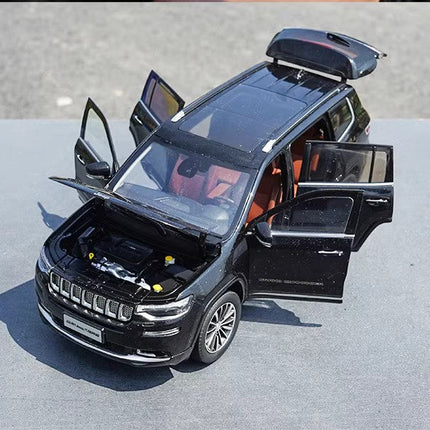 YX Car Model Jeep Grand Commander Blue 1:18 Diecast Model Car - fine scale model replica