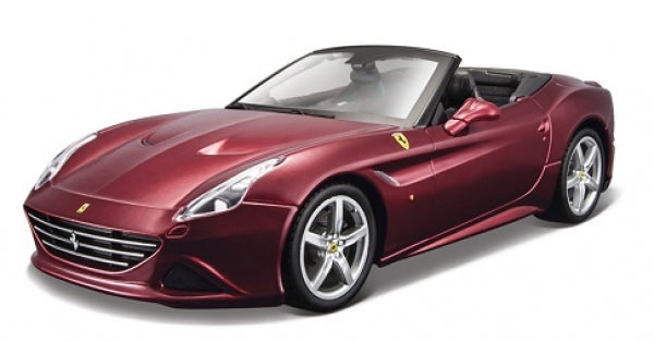 1:18 scale red convertible Ferrari diecast model car with detailed interior