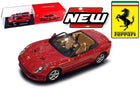 Red Ferrari California 1:18 scale diecast model car with open roof, packaging shown