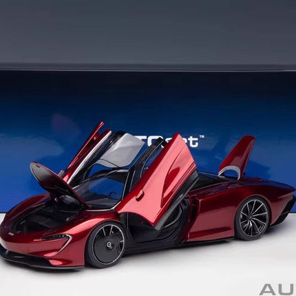 AutoArt McLaren Speedtail Metal Red 1:18 Diecast Model Car - detailed die-cast style model