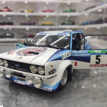 Kyosho Fiat 131 No. 5 Rally Livery 1:18 Diecast Model Car - showroom-quality model replica