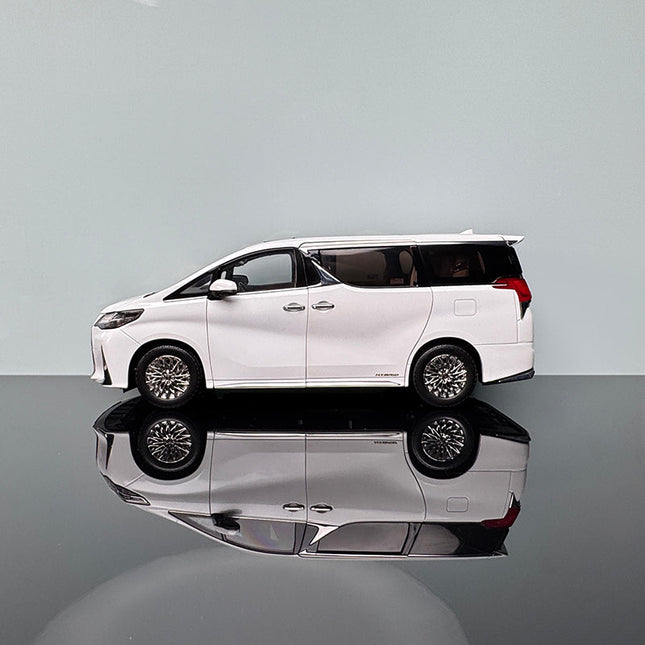 YX Car Model Lexus LM300H LM White 1:18 Diecast Model Car - studio product photo of the scale model