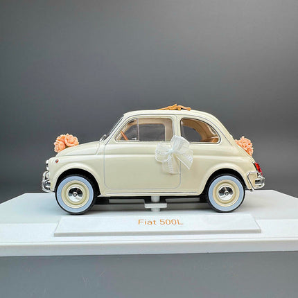 Norev Fiat 500L 1968 Ivory White 1:18 Diecast Model Car - collectible scale model car