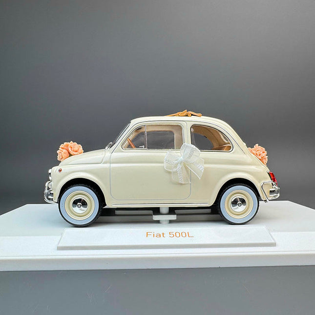 Norev Fiat 500L 1968 Ivory White 1:18 Diecast Model Car - collectible scale model car
