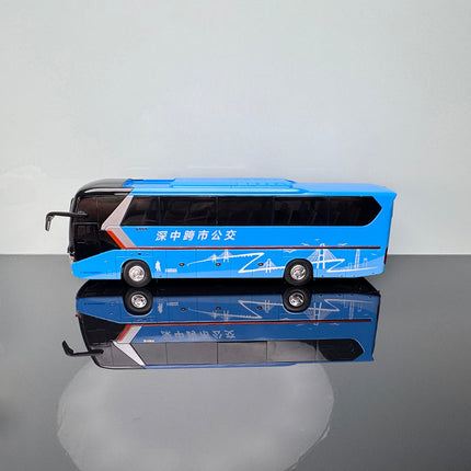 King Long Longwei II Bus Deep Blue 1:38 Diecast Model Bus - collectible scale model car