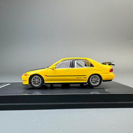 HOBBY Honda EG9 Yellow 1:64 Diecast Model Car - collectible scale model car