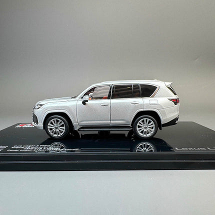 LCD Model Lexus LX600 Silver 1:43 Diecast Model Car - studio product photo of the scale model