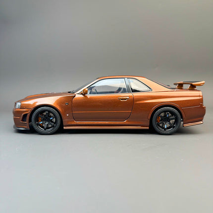 Motorhelix Nissan GT-R R34 Metallic Bronze 1:18 Diecast Model Car - collectible scale model car