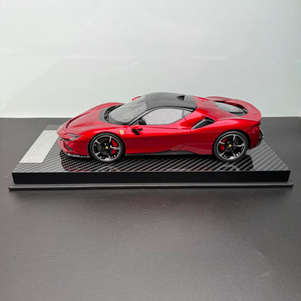Vehicle Art Ferrari SF90 Metallic Red 1:18 Resin Model Car - detailed die-cast style model