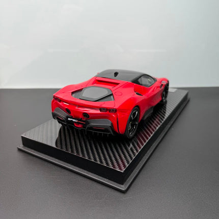 Vehicle Art SF90 Ferrari Red 1:18 Resin Model Car - collectible scale model car