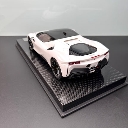 Vehicle Art SF90 White 1:18 Resin Model Car - fine detailed model replica