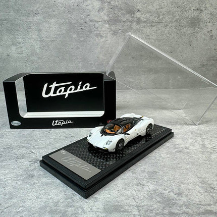 LCD Model Pagani Utopia White 1:64 Diecast Model Car - premium collector scale model