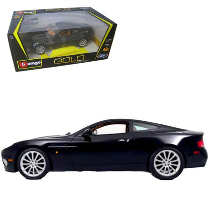Bburago 2002 Aston Martin V12 Vanquish 1:18 Diecast Model Car Black - detailed collector display model