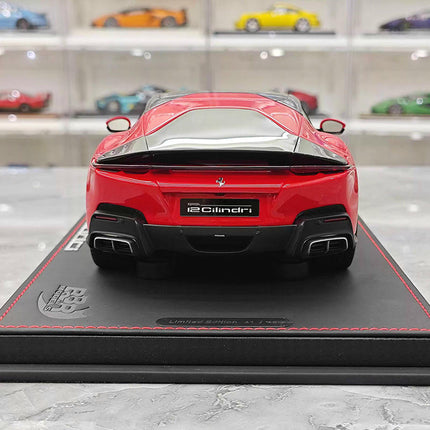 BBR Ferrari 12 Cilindri Coupe Red 1:18 Resin Model Car - collectible scale model car