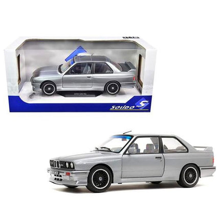 1990 BMW E30 M3 Silver Metallic 1:18 Diecast Model Car by Solido - detailed collector display model
