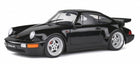 Black Porsche 911 Turbo diecast model car 1:18 scale with detailed wheels and rear spoiler