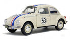 1:18 scale diecast classic Volkswagen Beetle model car with racing stripes and number 53