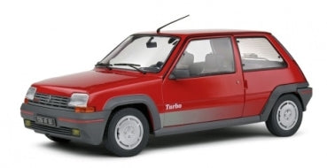 1:18 scale red diecast model car, sporty hatchback with Turbo side decal, collectible