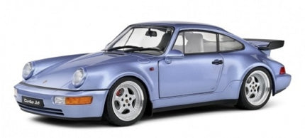 Blue Porsche 911 Turbo 3.6 diecast model car 1:18 scale with detailed rims and rear wing