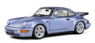 Blue Porsche 911 Turbo 3.6 diecast model car 1:18 scale with detailed rims and rear wing