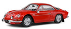 Red classic diecast model car coupe with chrome details, 1:18 scale collectible toy