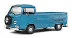 1:18 scale blue diecast model classic pickup truck with spare tire on front bumper