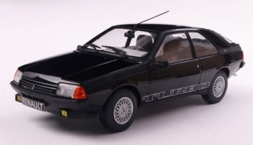 Black 1:18 scale diecast Renault model car with alloy wheels and Turbo decals