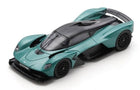 1:18 scale green Aston Martin Valkyrie diecast model car with black accents