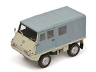 1:18 scale diecast model of a vintage off-road utility truck with blue and beige cab