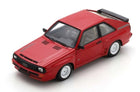 Red diecast model car in 1:18 scale with sporty design and detailed exterior.