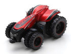 Red diecast model of futuristic Case IH autonomous tractor with large black tires, 1:18 scale