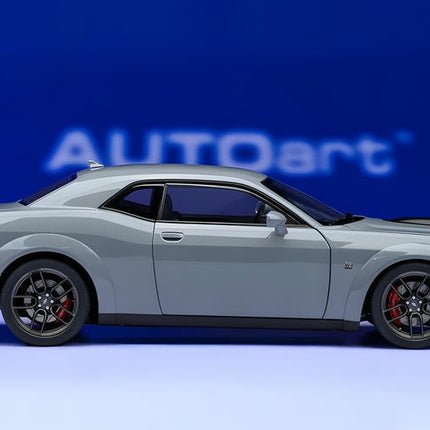 AutoArt Dodge Challenger R/T wide body Grey 1:18 Diecast Model Car - scale model for display