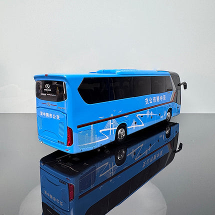 King Long Longwei II Bus Deep Blue 1:38 Diecast Model Bus - fine detailed model replica