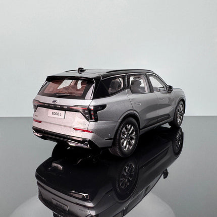 YX Car Model Changan Ford Edge L 2023 Gray 1:18 Diecast Model Car - collectible scale model car
