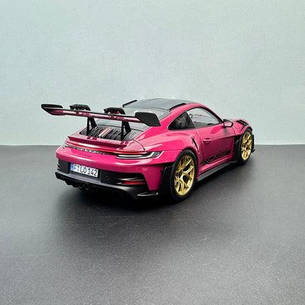 Norev Porsche 911 GT3 RS Rose Red 1:18 Diecast Model Car - fine detailed model replica