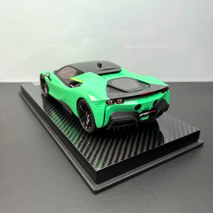 Vehicle Art SF90 Green 1:18 Resin Model Car - collectible scale model car