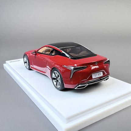 Almost Real Lexus LC500 Red 2018 1:64 Diecast Model Car - studio product photo of the scale model