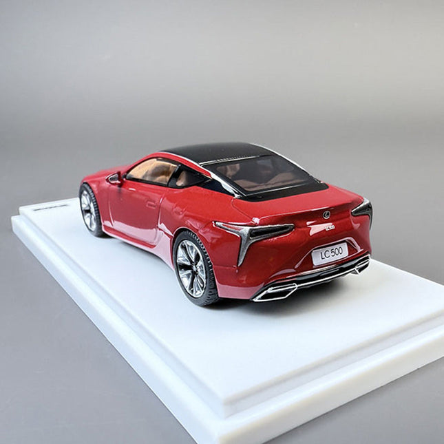 Almost Real Lexus LC500 Red 2018 1:64 Diecast Model Car - studio product photo of the scale model