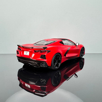 AutoArt Chevrolet Corvette C8 Red 1:18 Diecast Model Car - fine detailed model replica