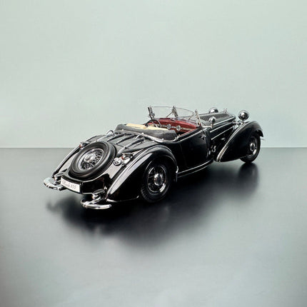Sun Star 1939 Horch 855 Special Roadster Black 1:18 Diecast Model Car - fine detailed model replica