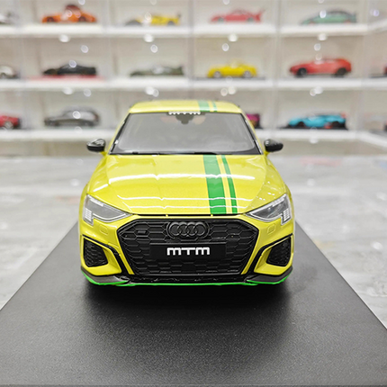 GT Spirit Audi S3 MTM Limited Edition Yellow 1:18 Resin Model Car - showroom-quality model replica