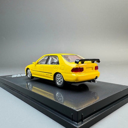 HOBBY Honda EG9 Yellow 1:64 Diecast Model Car - fine detailed model replica