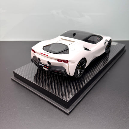 Vehicle Art SF90 White 1:18 Resin Model Car - premium collector scale model