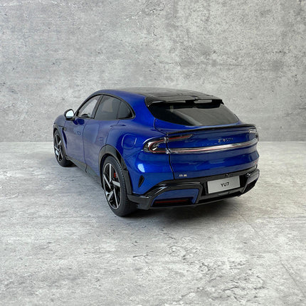 YX Car Model Xiaomi YU7 Blue 1:18 Diecast Model Car - collectible scale model car