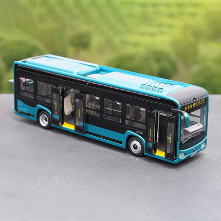 Original Manufacturer King Long XMQ6105G Bus with Lights 1:38 Diecast Model Bus - showroom-quality model replica