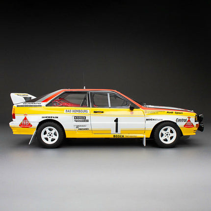 Sun Star Audi Quattro A2 WRC 1984 #1 Yellow 1:18 Diecast Model Car - collectible scale model car