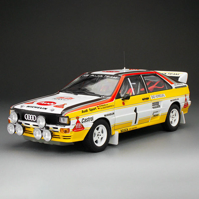 Sun Star Audi Quattro A2 WRC 1984 #1 Yellow 1:18 Diecast Model Car - detailed collector display model