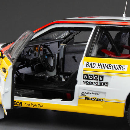 Sun Star Audi Quattro A2 WRC 1984 #1 Yellow 1:18 Diecast Model Car - hand-finished display model
