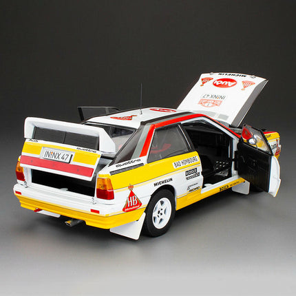 Sun Star Audi Quattro A2 WRC 1984 #1 Yellow 1:18 Diecast Model Car - detailed die-cast style model