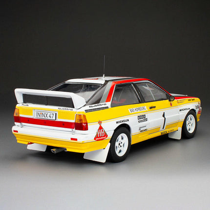 Sun Star Audi Quattro A2 WRC 1984 #1 Yellow 1:18 Diecast Model Car - scale model for display